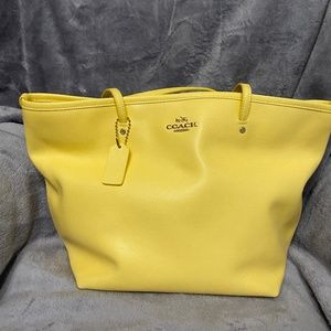 Coach Yellow Tote Bag